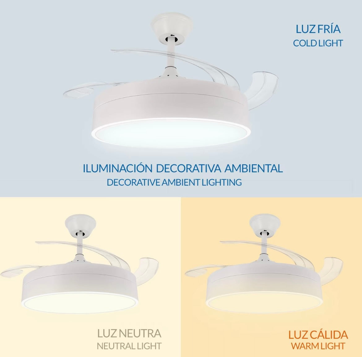Lámpara de Techo con Ventilador - flo