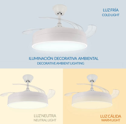 Lámpara de Techo con Ventilador - flo